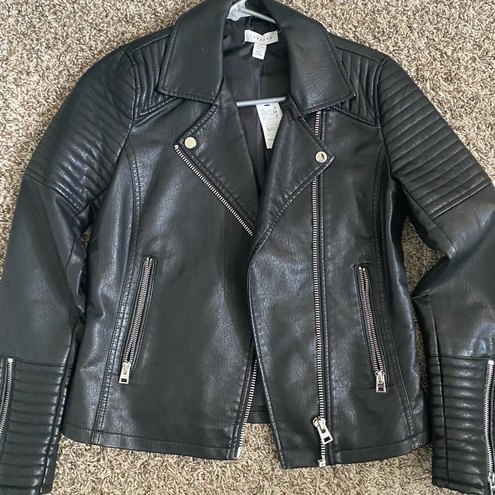 NWT Topshop Leather Jacket